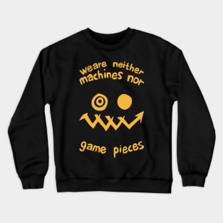 Heavenly Delusion Or Tengoku Daimakyou Anime And Manga Maru Yellow / Gold Hoodie Design We Are Neither Machines Nor Game Pieces Crewneck Sweatshirt